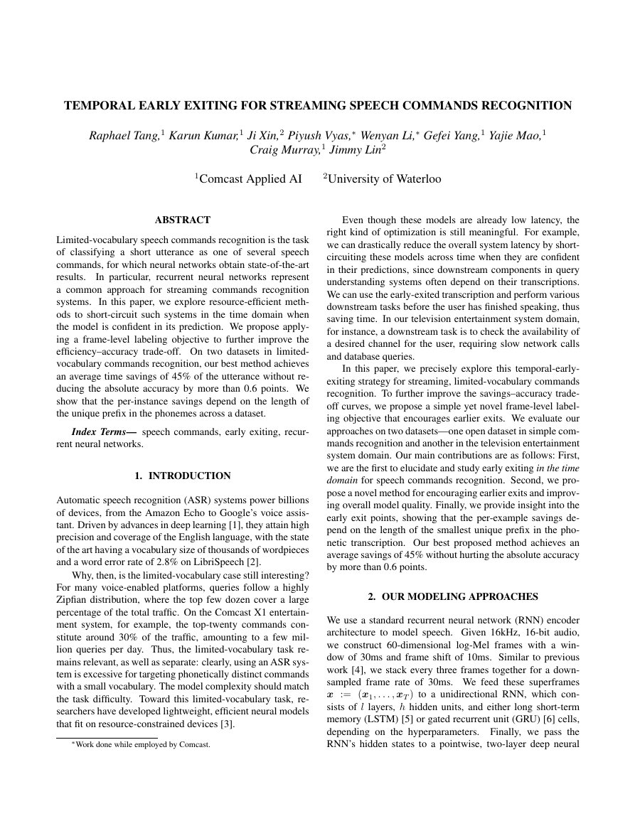 Streaming speech recognition — page 1 of 5